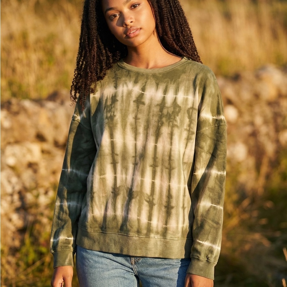 Olive Tie-Dye Women's Sweatshirt